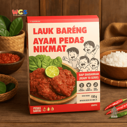Lauk Bareng Ayam Pedas Nikmat 150g – Ayam Bumbu Rujak Siap Santap, Pedas Santai & Praktis