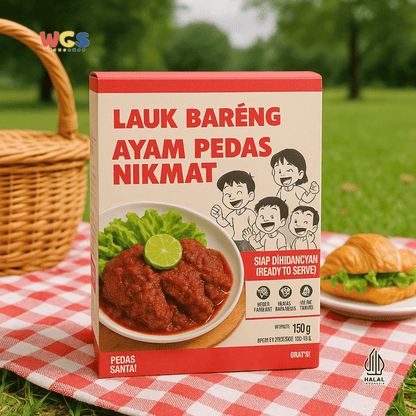 Lauk Bareng Ayam Pedas Nikmat 150g – Ayam Bumbu Rujak Siap Santap, Pedas Santai & Praktis