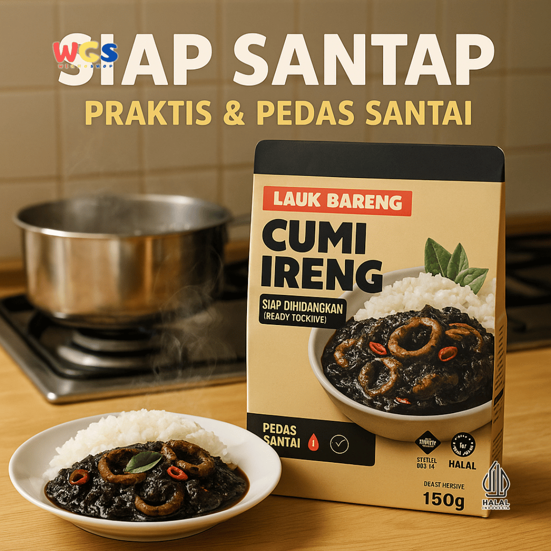 Lauk Bareng Cumi Ireng 150g – Lauk Cumi Tinta Siap Santap, Praktis & Pedas Santai