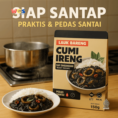 Lauk Bareng Cumi Ireng 150g – Lauk Cumi Tinta Siap Santap, Praktis & Pedas Santai