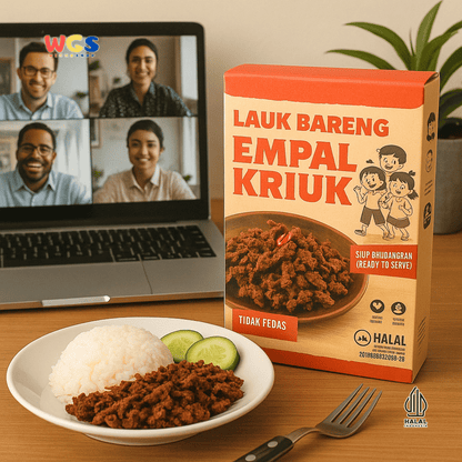 Lauk Bareng Empal Kriuk 60g – Daging Suwir Kering Renyah, Siap Santap & Tidak Pedas