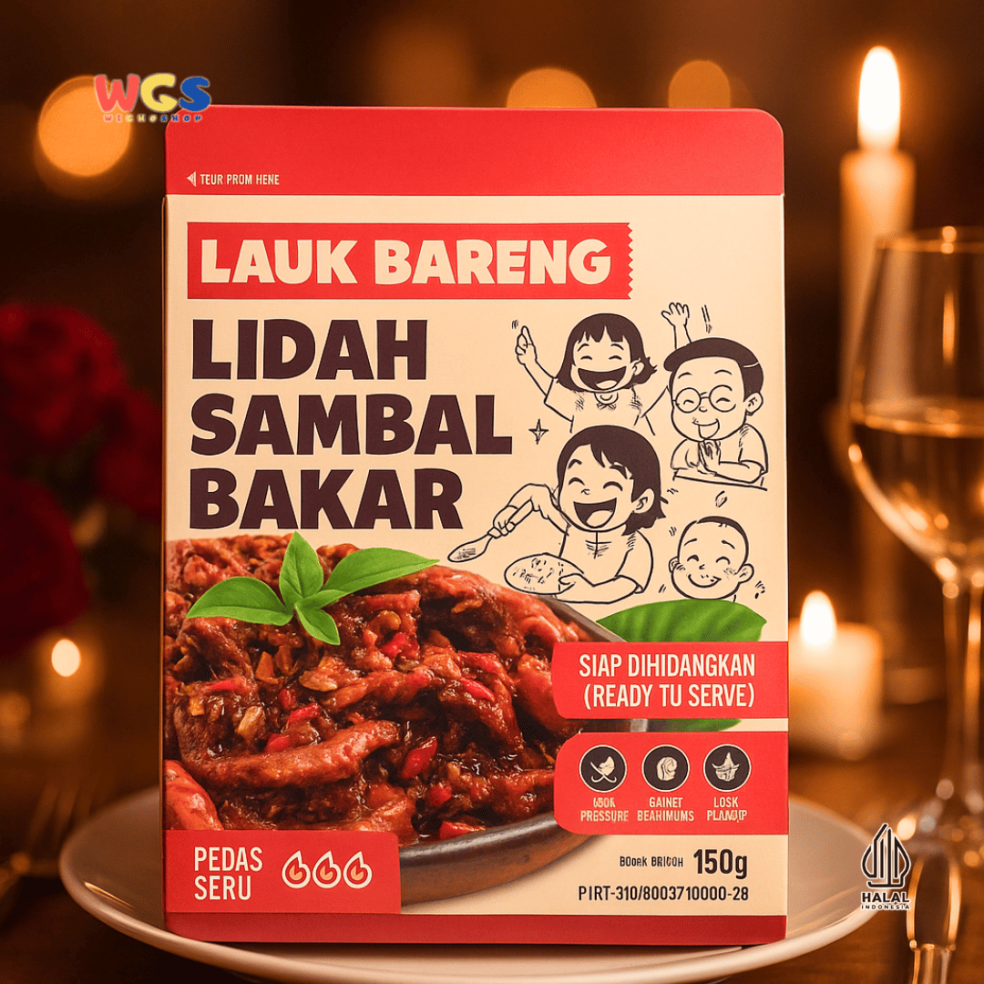 Lauk Bareng Lidah Sambal Bakar 150g – Lidah Sapi Berbumbu Pedas, Empuk, Praktis & Siap Santap