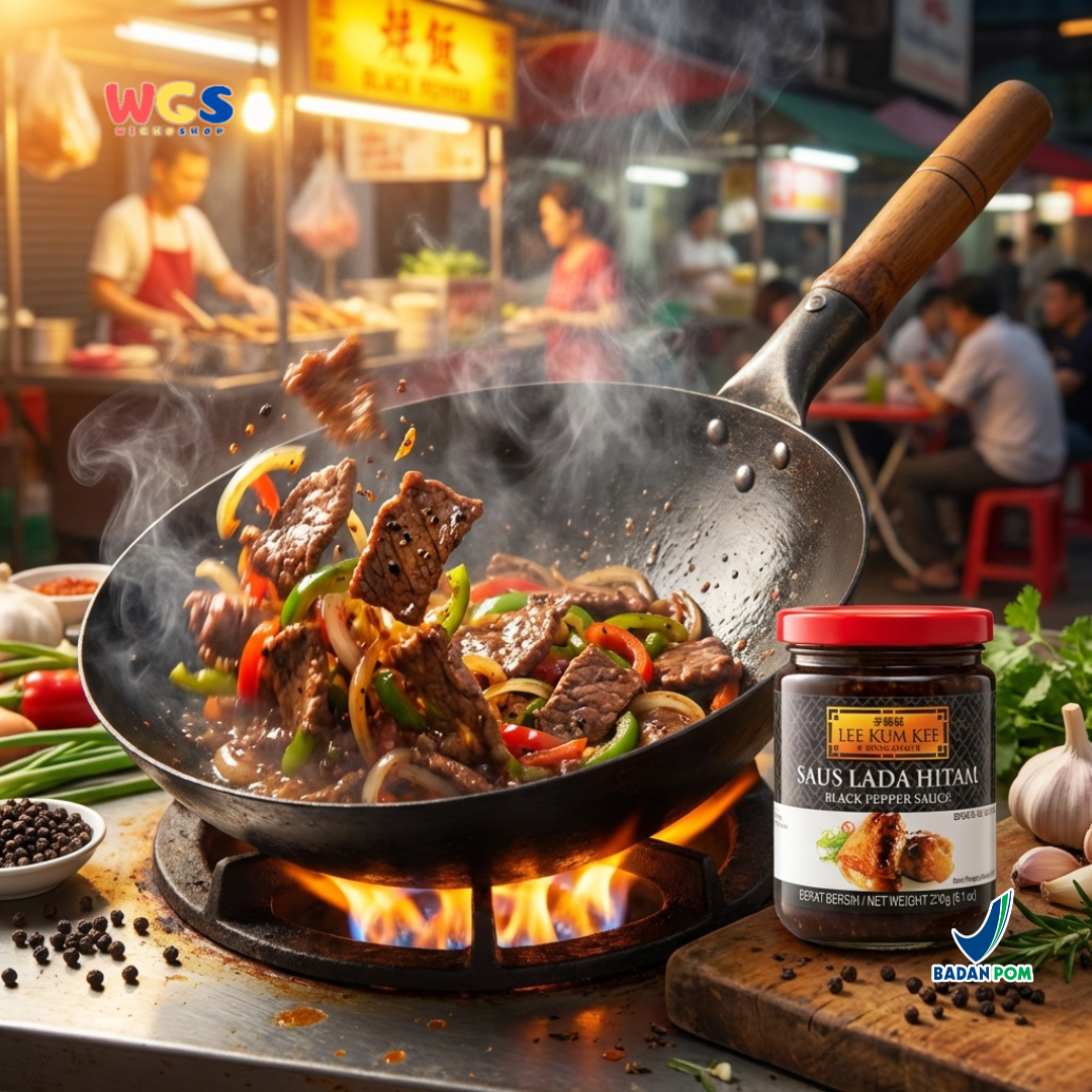 Lee Kum Kee Black Pepper Sauce 230g - Saus Lada Hitam Premium untuk Steak & Tumisan