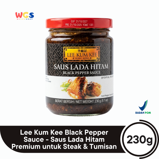 Lee Kum Kee Black Pepper Sauce 230g - Saus Lada Hitam Premium untuk Steak & Tumisan