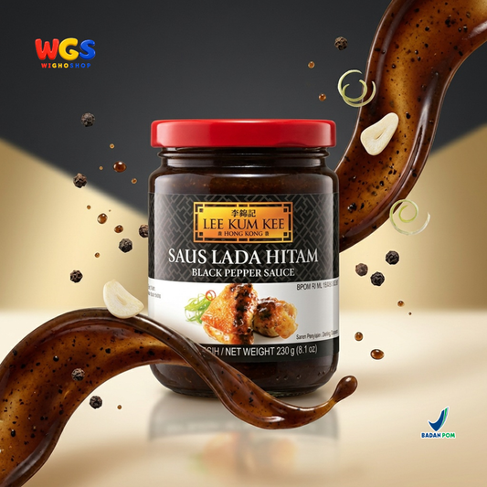 Lee Kum Kee Black Pepper Sauce 230g - Saus Lada Hitam untuk Steak Ayam Daging Tumisan Marinasi dan Nasi Goreng