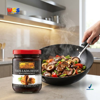 Lee Kum Kee Black Pepper Sauce 230g - Saus Lada Hitam untuk Steak Ayam Daging Tumisan Marinasi dan Nasi Goreng