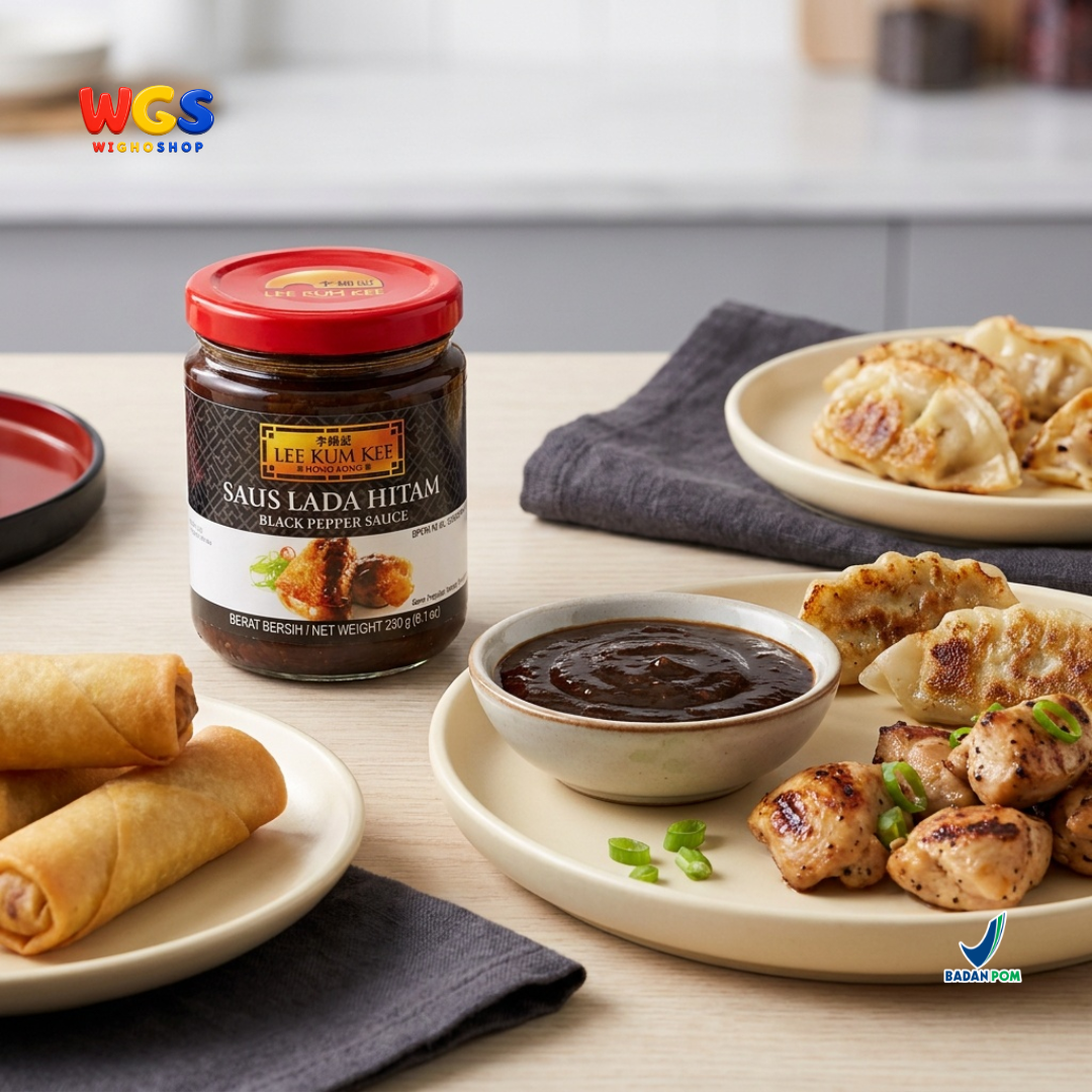 Lee Kum Kee Black Pepper Sauce 230g - Saus Lada Hitam untuk Steak Ayam Daging Tumisan Marinasi dan Nasi Goreng