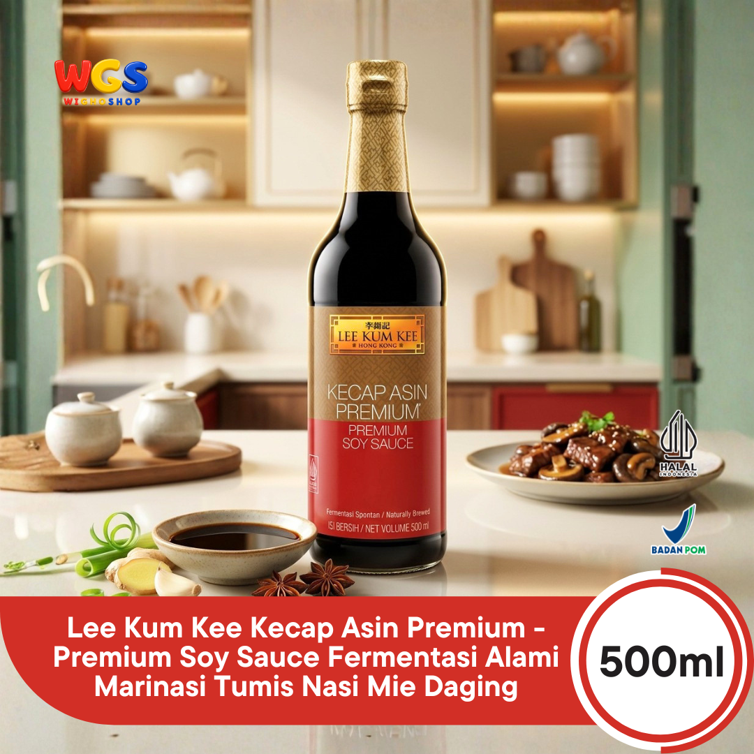 Lee Kum Kee Kecap Asin Premium Soy Sauce 500ml - Fermentasi Alami Marinasi Tumis Nasi Mie Ayam Daging