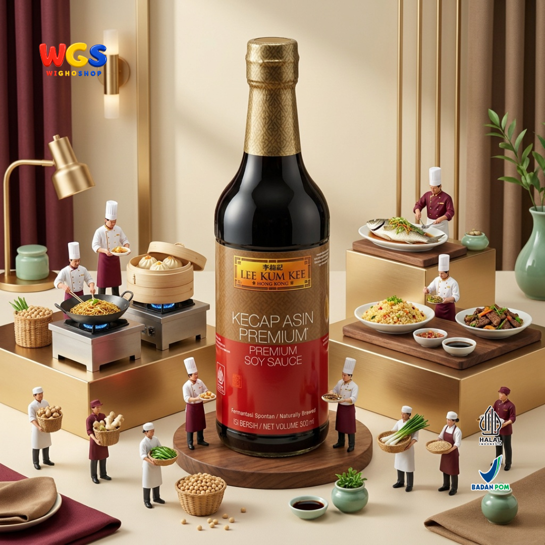 Lee Kum Kee Kecap Asin Premium Soy Sauce 500ml - Fermentasi Alami Marinasi Tumis Nasi Mie Ayam Daging