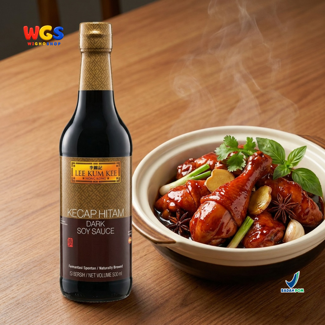 Lee Kum Kee Kecap Hitam Dark Soy Sauce 500ml - Kecap Asin Hitam Fermentasi Alami Marinasi Tumis Nasi Mie