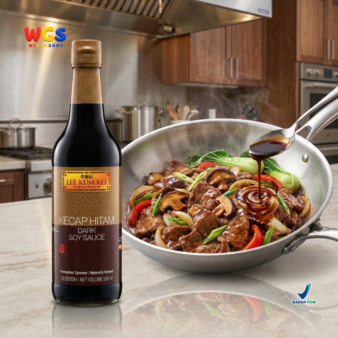 Lee Kum Kee Kecap Hitam Dark Soy Sauce 500ml - Kecap Asin Hitam Fermentasi Alami Marinasi Tumis Nasi Mie