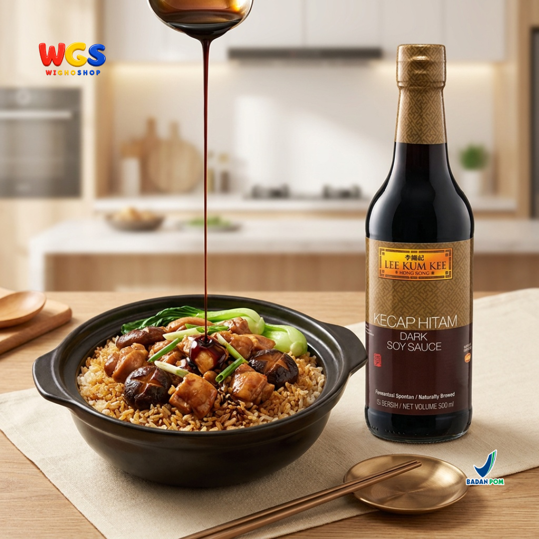 Lee Kum Kee Kecap Hitam Dark Soy Sauce 500ml - Kecap Asin Hitam Fermentasi Alami Marinasi Tumis Nasi Mie
