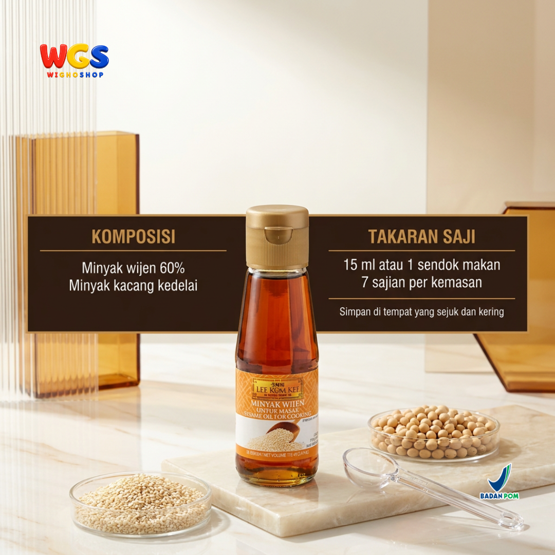 Lee Kum Kee Minyak Wijen untuk Masak 115ml - Blended Sesame Oil untuk Nasi Goreng Mie Tumisan Marinasi