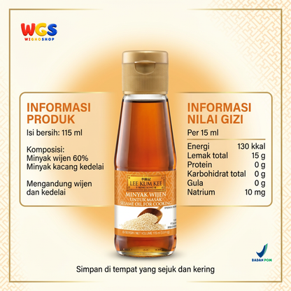 Lee Kum Kee Minyak Wijen untuk Masak 115ml - Blended Sesame Oil untuk Nasi Goreng Mie Tumisan Marinasi