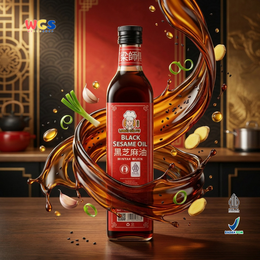 Liang Shi Fu Black Sesame Oil 510ml - Minyak Wijen Hitam Halal Tumisan Nasi Mie Ayam Dimsum Masakan Asia