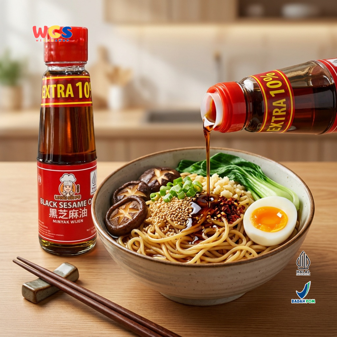 Liang Shi Fu Black Sesame Oil Extra 10% 110ml - Minyak Wijen Hitam Halal Tumisan Mie Ayam Dimsum Masakan Asia