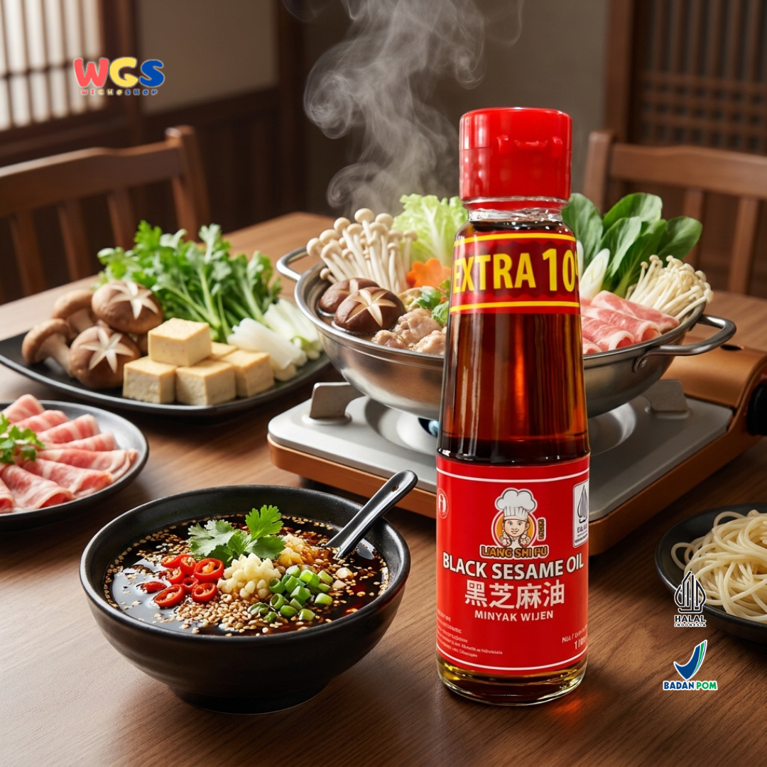 Liang Shi Fu Black Sesame Oil Extra 10% 110ml - Minyak Wijen Hitam Halal Tumisan Mie Ayam Dimsum Masakan Asia
