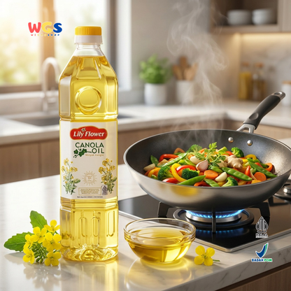 Lily Flower Canola Oil 1L - Minyak Kanola Goreng Tumis Panggang Salad Baking Minyak Masak Dapur Halal
