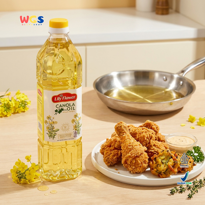 Lily Flower Canola Oil 1L - Minyak Kanola Goreng Tumis Panggang Salad Baking Minyak Masak Dapur Halal