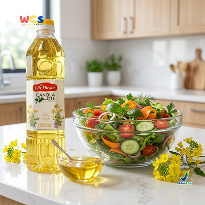 Lily Flower Canola Oil 1L - Minyak Kanola Goreng Tumis Panggang Salad Baking Minyak Masak Dapur Halal
