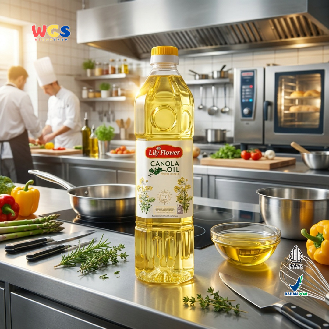Lily Flower Canola Oil 1L - Minyak Kanola Goreng Tumis Panggang Salad Baking Minyak Masak Dapur Halal