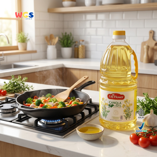 Lily Flower Canola Oil 2L - Minyak Kanola 100% untuk Masak, Tumis & Goreng