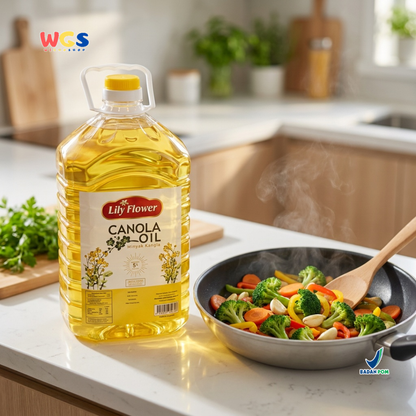 Lily Flower Canola Cooking Oil 5L - Minyak Kanola untuk Goreng Tumis Masak Salad Dressing Baking