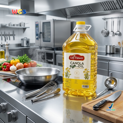 Lily Flower Canola Cooking Oil 5L - Minyak Kanola untuk Goreng Tumis Masak Salad Dressing Baking