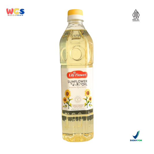Lily Flower Sunflower Cooking Oil 1L - Minyak Biji Bunga Matahari Sehat dan Berkualitas