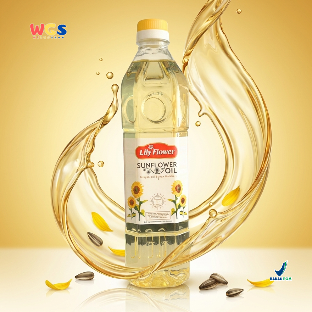 Lily Flower Sunflower Cooking Oil 1L - Healthy and High-Quality Sunflower Seed Oil