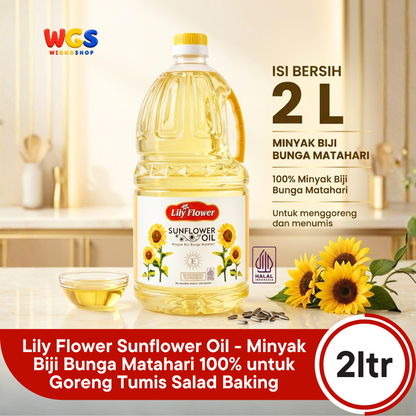 Lily flower Sunflower Cooking Oil 2 ltr - Sunflower Cooking Oil