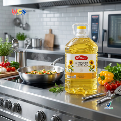 Lily Flower Sunflower Oil 5L - Minyak Biji Bunga Matahari untuk Goreng Tumis Masak Salad Baking