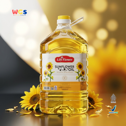 Lily Flower Sunflower Oil 5L - Minyak Biji Bunga Matahari untuk Goreng Tumis Masak Salad Baking