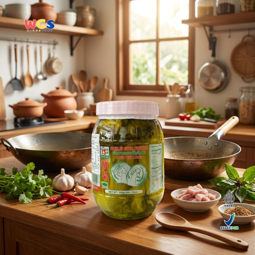 LinLin Pickled Sour Mustard Dua Cai Chua 900 gr - Pickled Mustard Greens