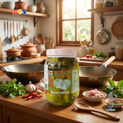 LinLin Pickled Sour Mustard Dua Cai Chua 900 gr - Pickled Mustard Greens