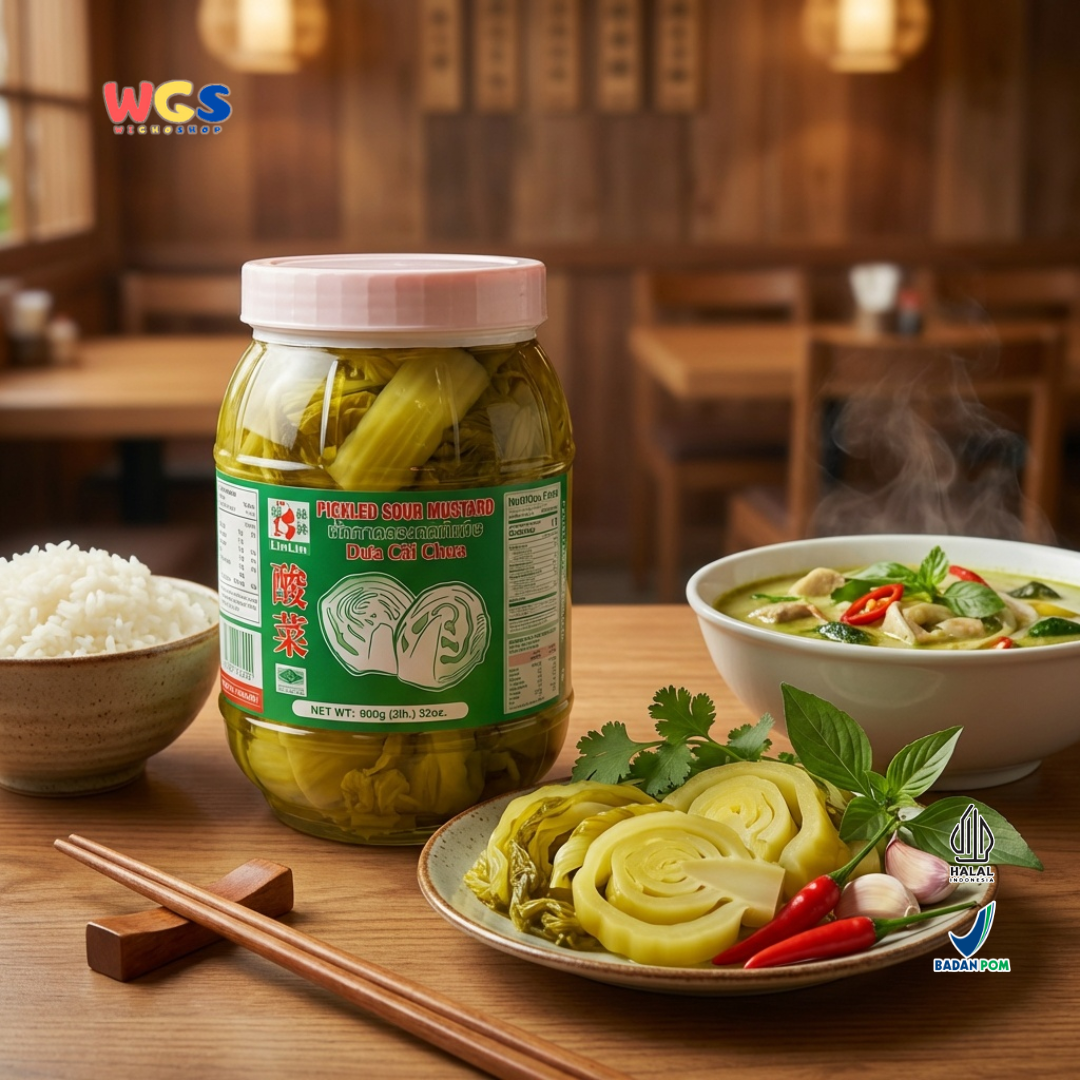 LinLin Pickled Sour Mustard Dua Cai Chua 900 gr - Pickled Mustard Greens