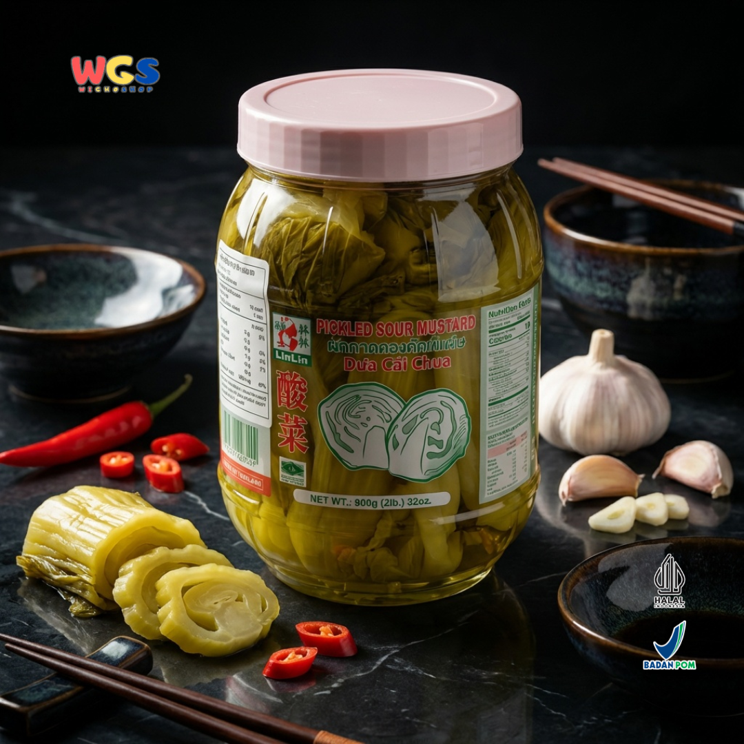 LinLin Pickled Sour Mustard Dua Cai Chua 900 gr - Pickled Mustard Greens