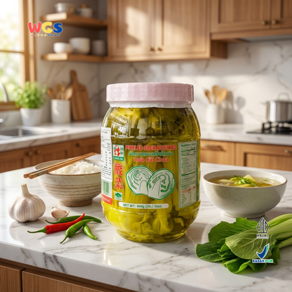 LinLin Pickled Sour Mustard Dua Cai Chua 900 gr - Pickled Mustard Greens