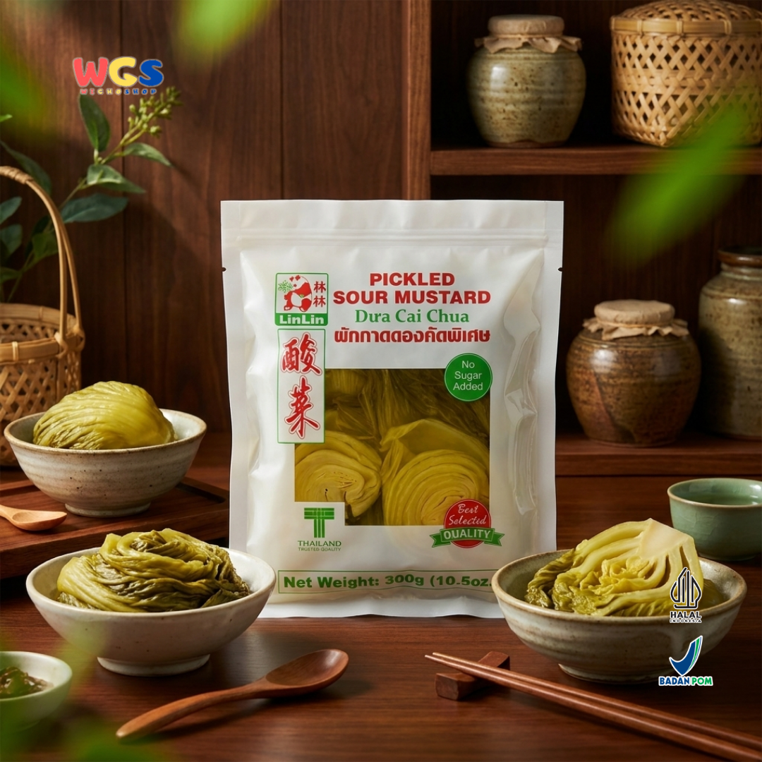 LinLin Pickled Sour Mustard Dua Cai Chua 300 gr - Pickled Mustard Greens