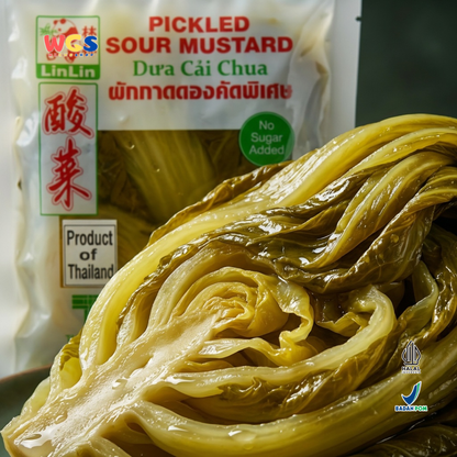 LinLin Pickled Sour Mustard Dua Cai Chua 300 gr - Pickled Mustard Greens