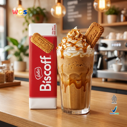 Lotus Biscoff Biscuit 250g - Biskuit Karamel Belgia Halal untuk Kopi & Dessert