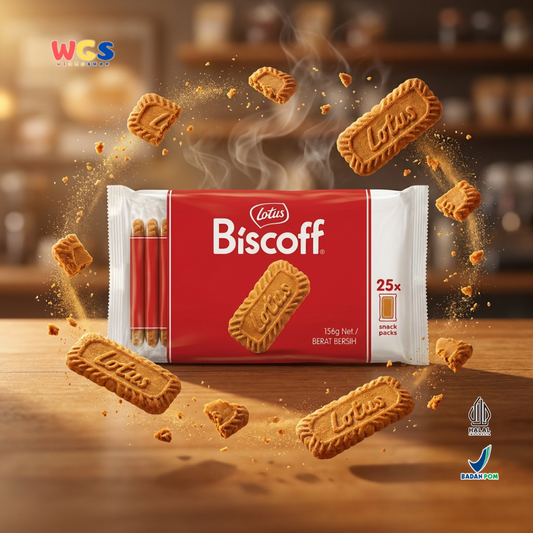 Lotus Biscoff Biscuit 25 x 6,25g 156g - Biskuit Karamel Snack Pack Halal