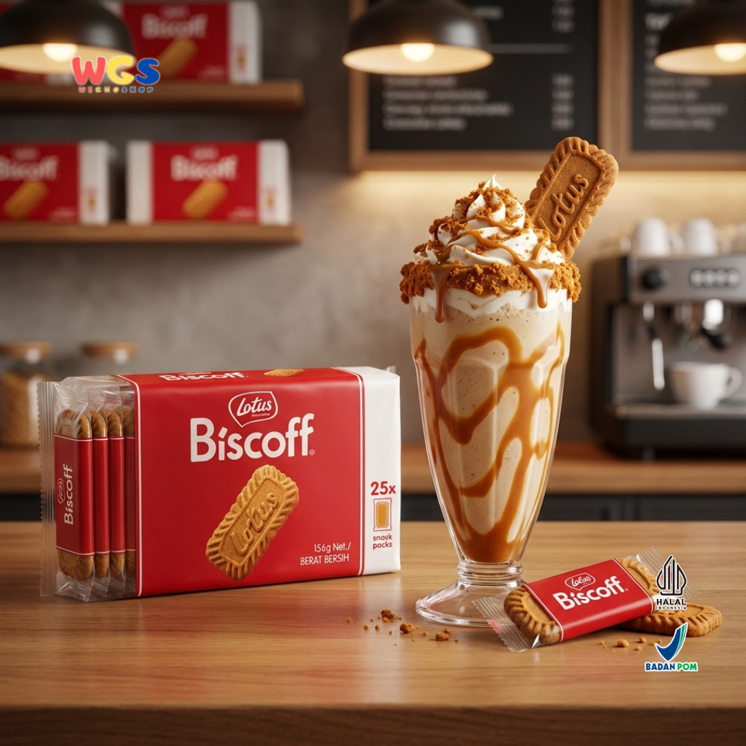 Lotus Biscoff Biscuit 25 x 6,25g 156g - Biskuit Karamel Snack Pack Halal
