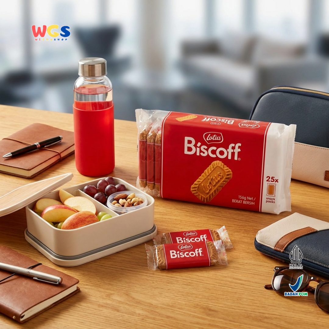 Lotus Biscoff Biscuit 25 x 6,25g 156g - Biskuit Karamel Snack Pack Halal