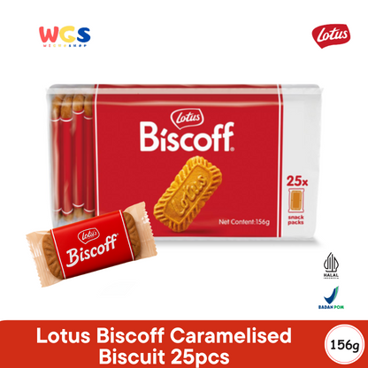 Lotus Biscoff Caramelised Biscuit 156g – 25 Snack Pack