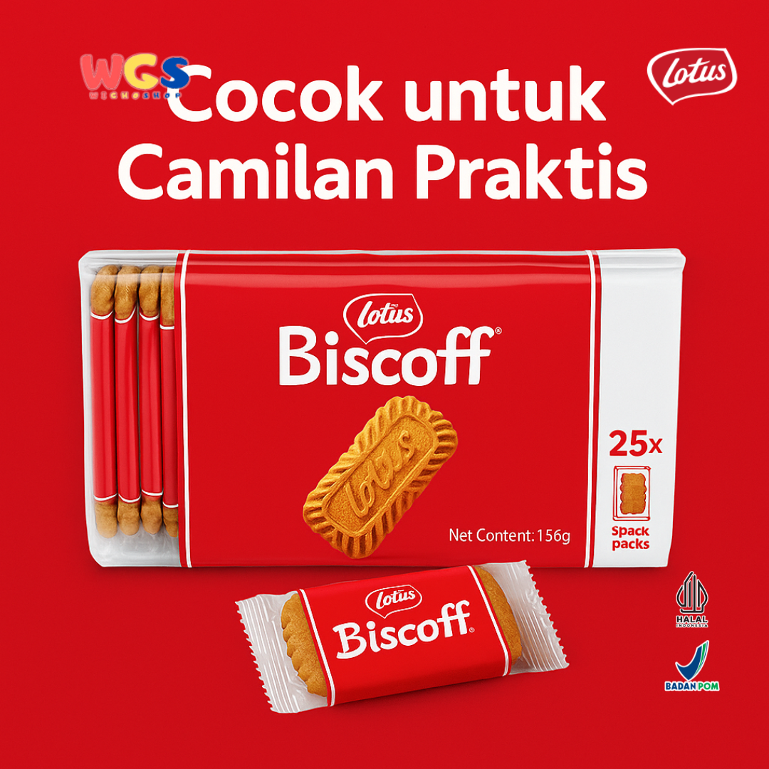Lotus Biscoff Caramelised Biscuit 156g – 25 Snack Pack