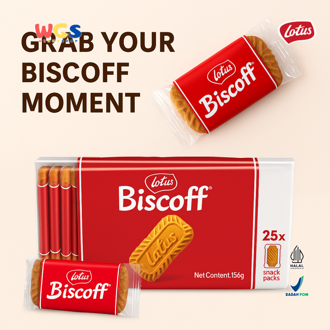 Lotus Biscoff Caramelised Biscuit 156g – 25 Snack Pack