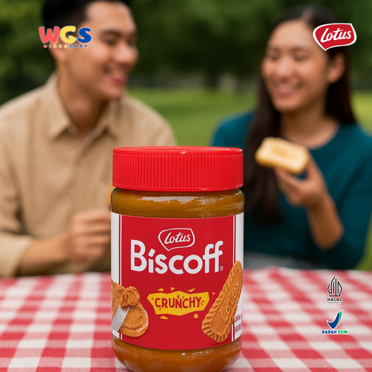 Lotus Biscoff Crunchy Spread 380g – Olesan Biskuit Karamel Renyah