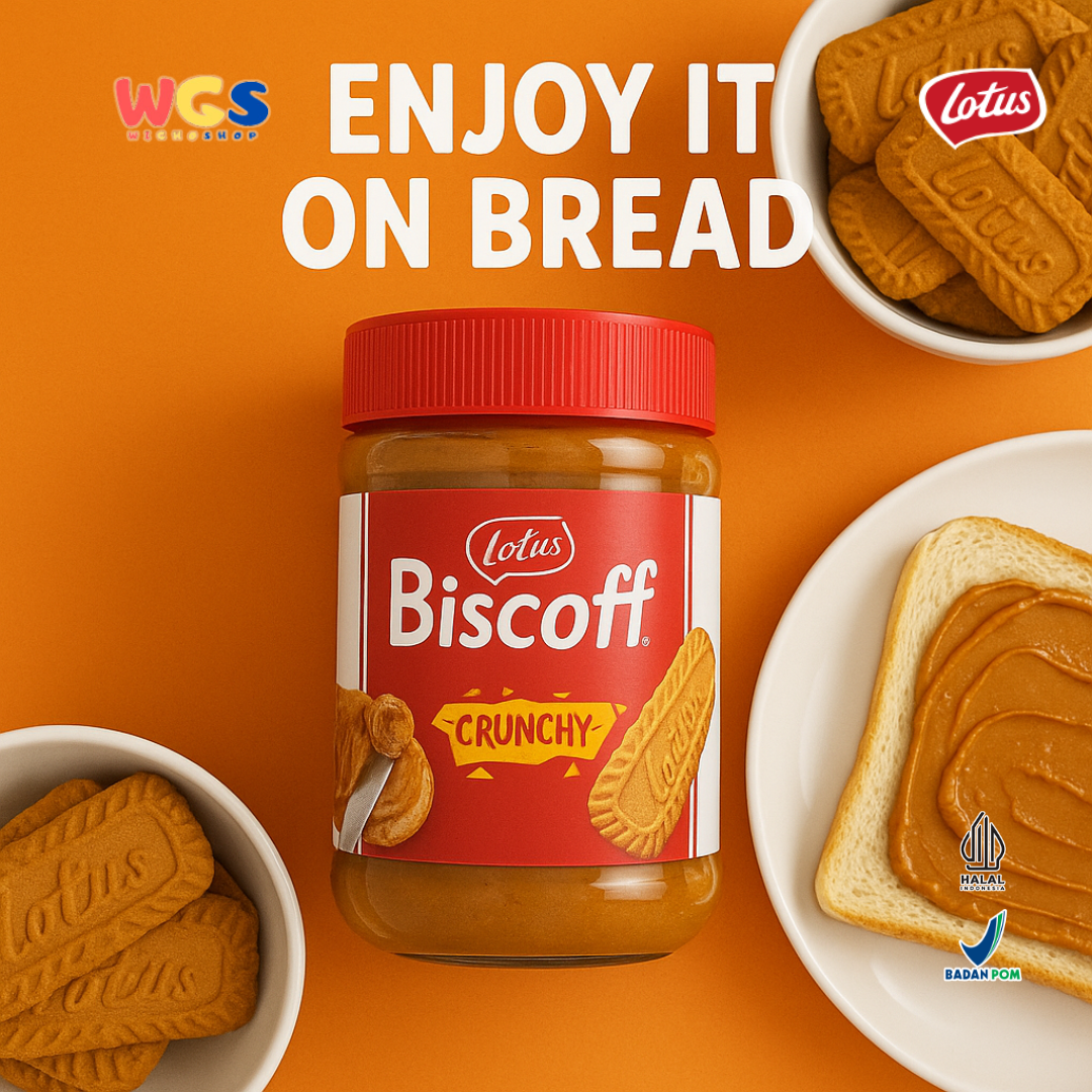 Lotus Biscoff Crunchy Spread 380g – Crispy Caramel Biscuit Spread