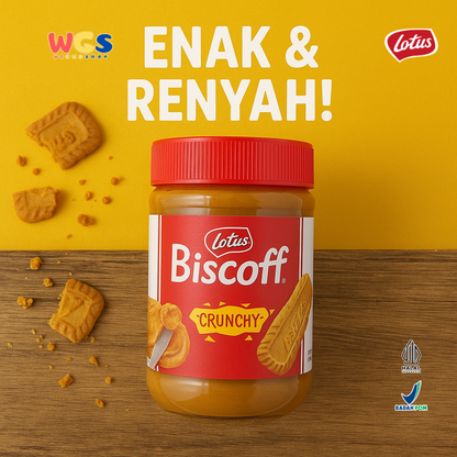 Lotus Biscoff Crunchy Spread 380g – Crispy Caramel Biscuit Spread